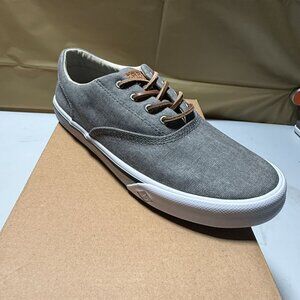 Sperry Men's Striper II CVO Salt Washed Sneaker Grey Size 7.5 NEW